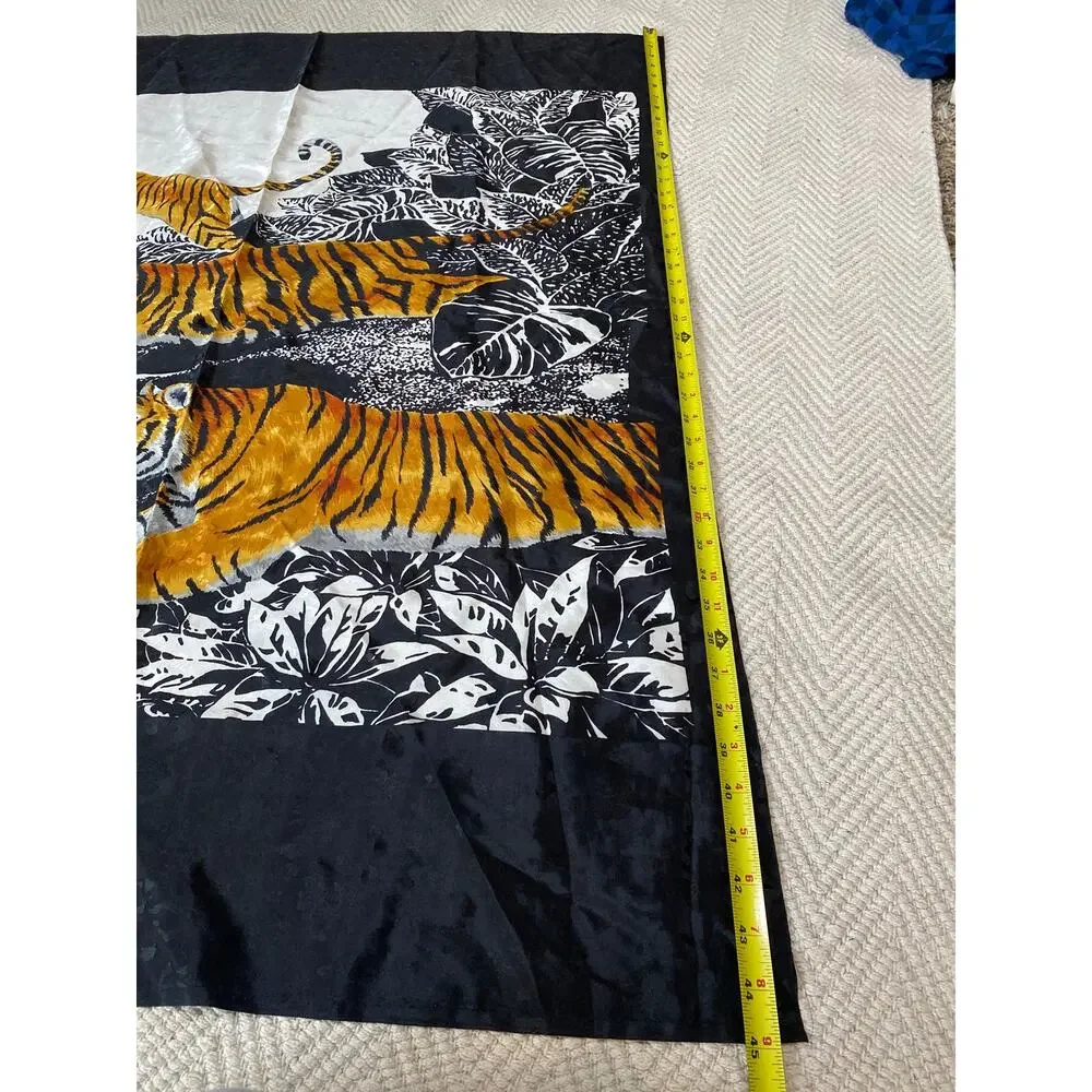 Vintage Tiger Jungle Scarf Massive Wall Tapestry Animal Print Wrap 35x45
